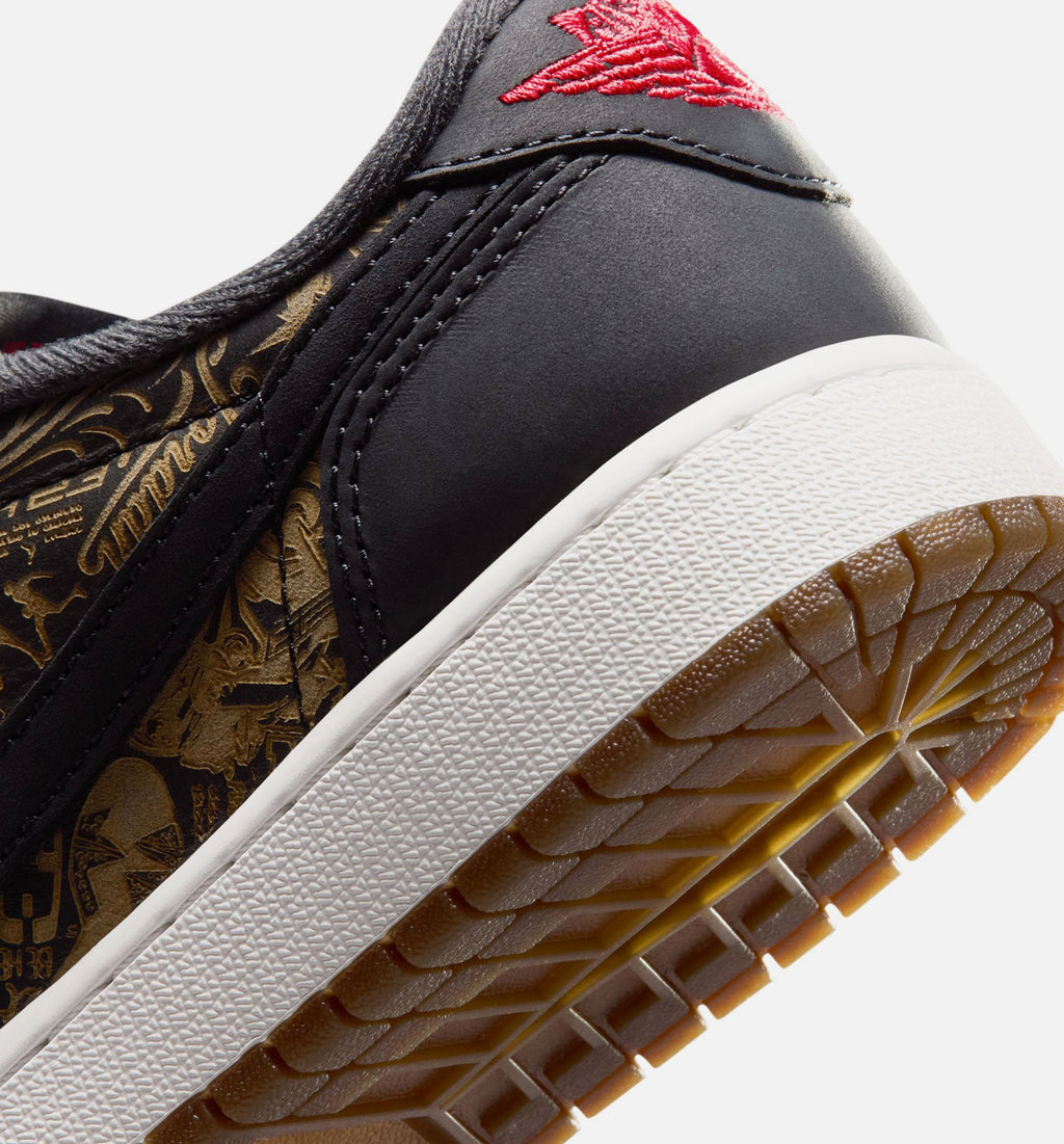 Air Jordan 1 Retro Low OG "Laser Black and Varsity Red" Grade School Lifestyle Shoes – Black/Varsity Red/Summit White