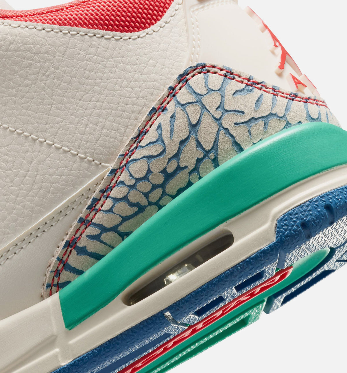 Air Jordan 3 Retro "Play Your Way" Grade School Lifestyle Shoes – Chalk/Track Red/True Blue/Kinetic Green