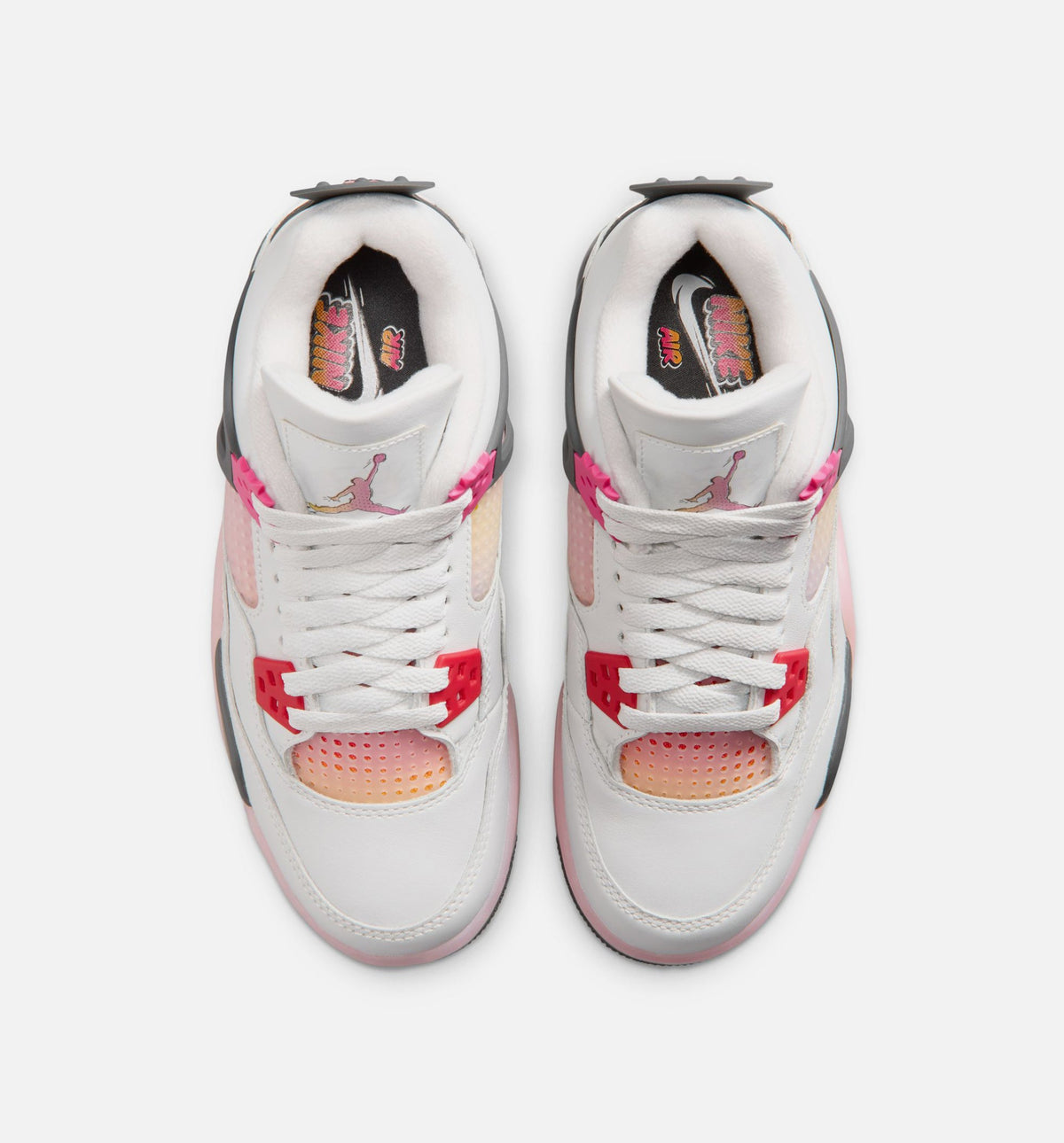 Air Jordan 4 Retro "Comic" Grade School Lifestyle Shoes – Off White/Fire Pink/Anthracite