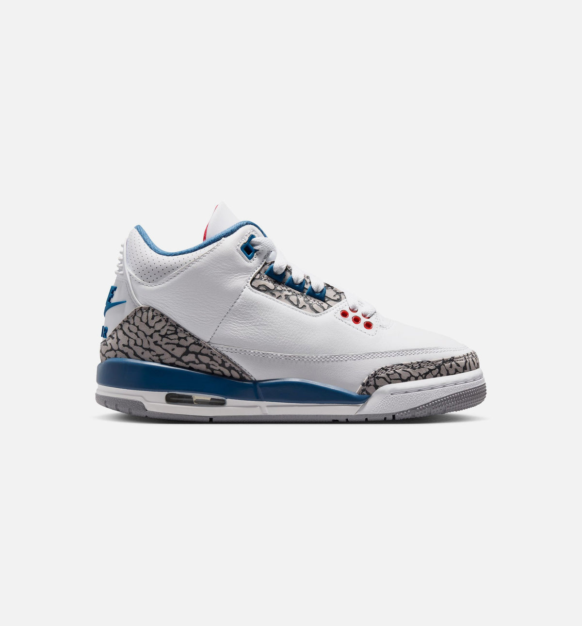 Air Jordan 3 Retro OG "True Blue" Grade School Lifestyle Shoes – White/Fire Red/True Blue