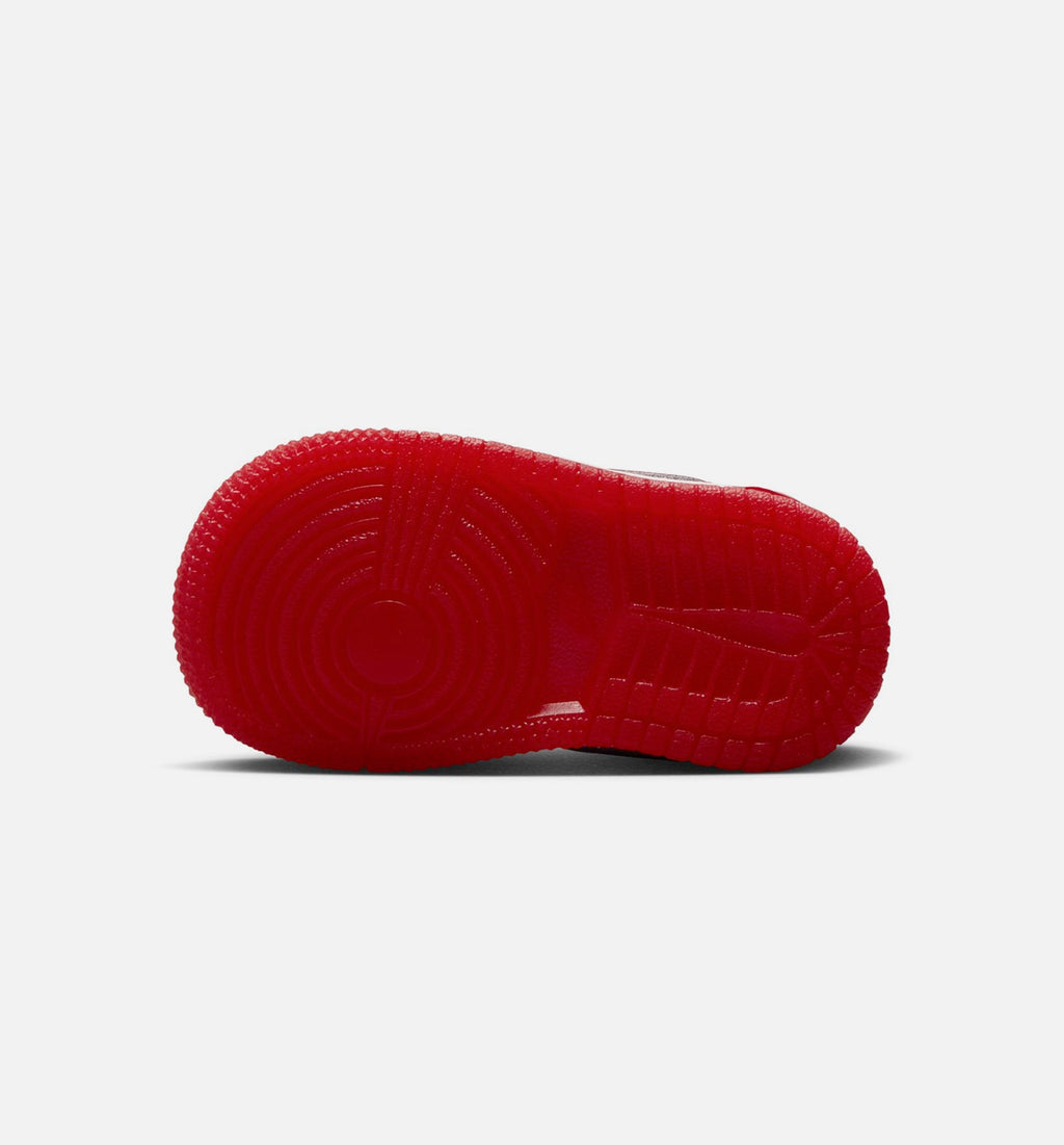 Air Jordan 1 Retro High OG "Nails and Grails" Infant/Toddler Lifestyle Shoes – University Red/Metallic Silver