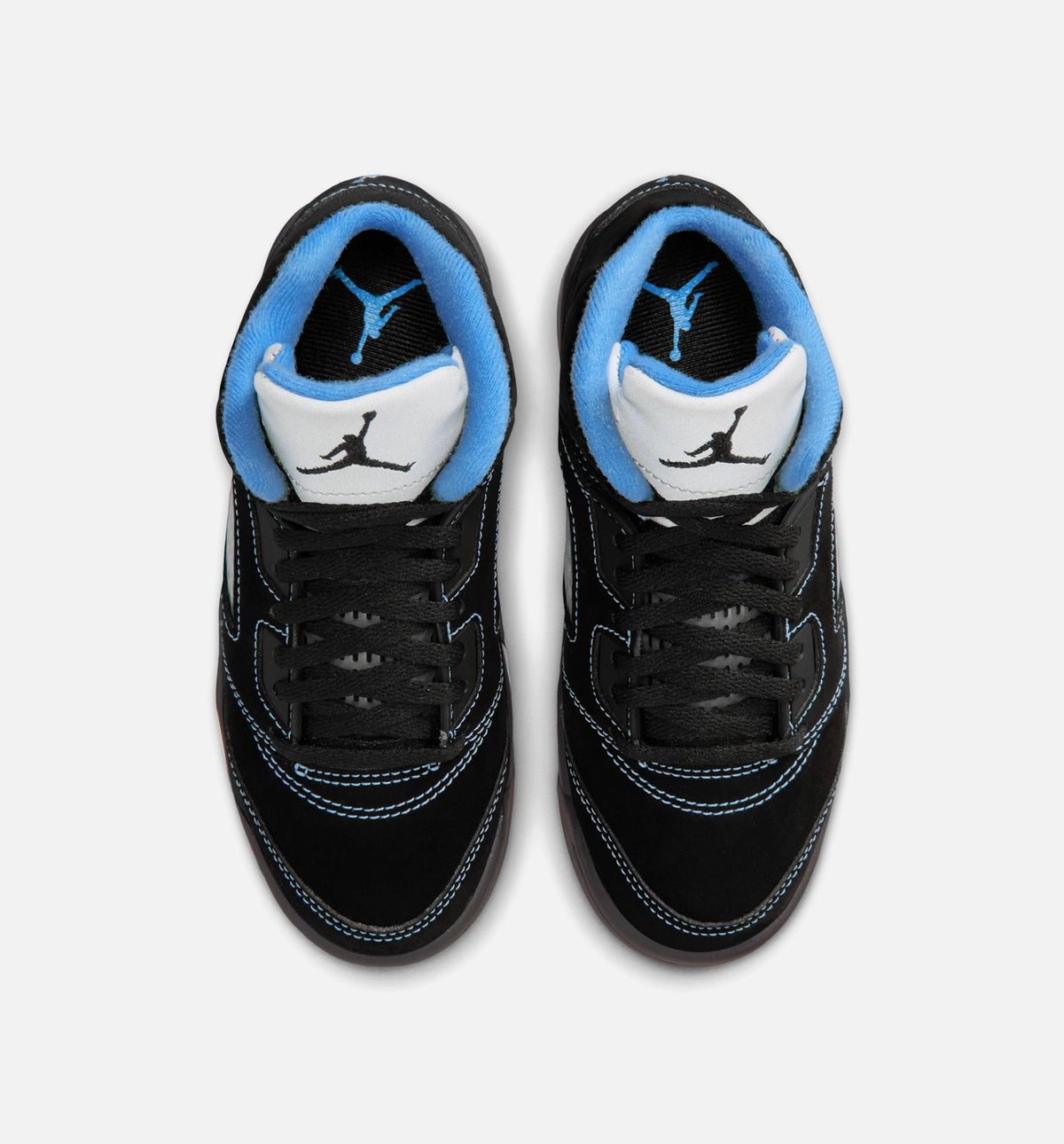 Air Jordan 5 Retro "Black Carolina" Preschool Lifestyle Shoes – Black/University Blue/White
