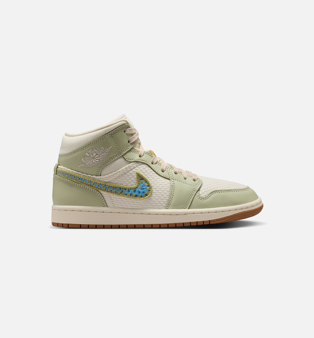 Air Jordan 1 Mid SE Women's Lifestyle Shoes – Olive Aura/Pearl White/Lawn