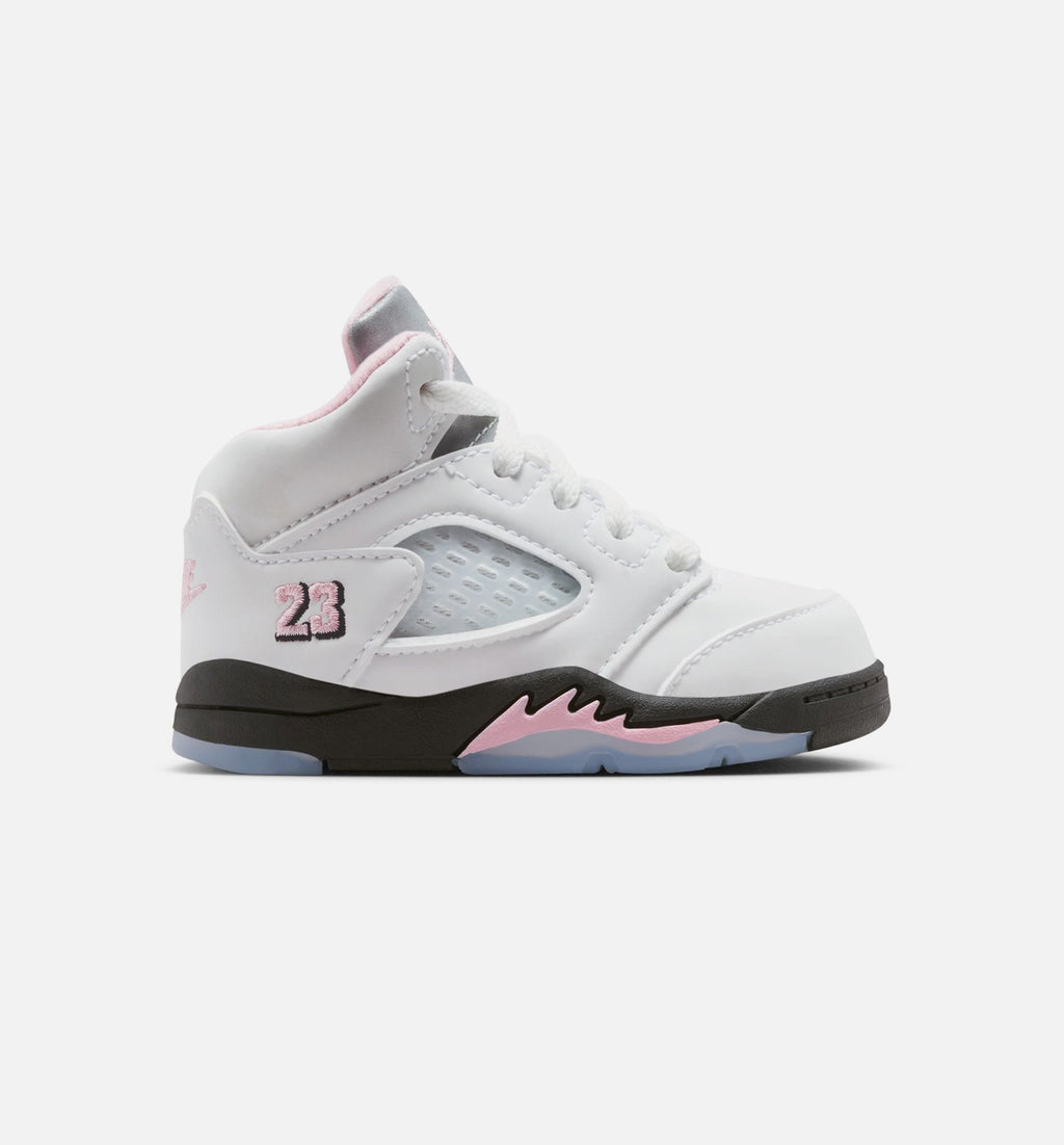 Air Jordan 5 Retro "Medium Soft Pink" Infant/Toddler Lifestyle Shoes – White/Black/Medium Soft Pink