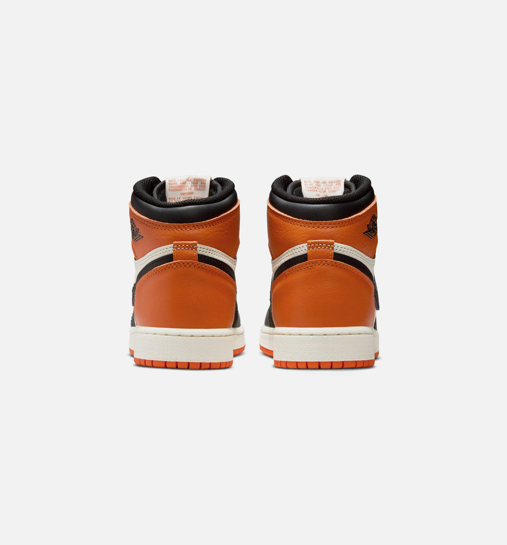 Air Jordan 1 Retro High OG "Shattered Backboard" Grade School Lifestyle Shoes – Black/Sail/Starfish