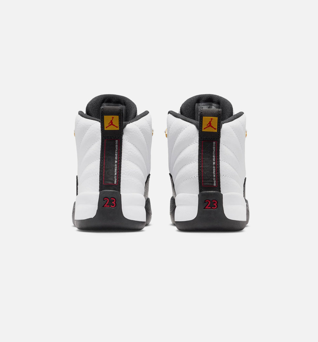 Air Jordan 12 Retro Taxi Infant/Toddler Lifestyle Shoes – White/Black/Taxi