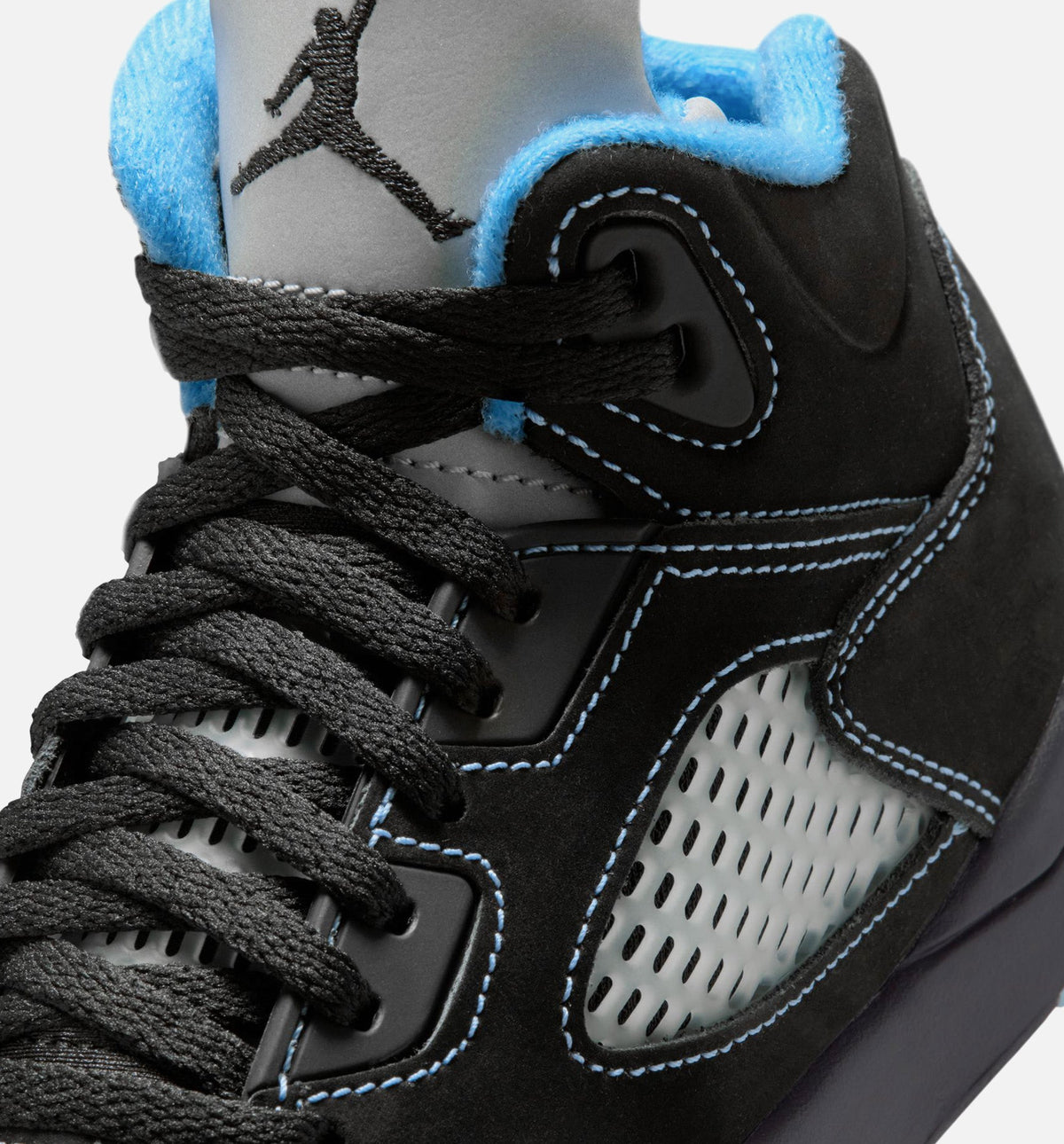 Air Jordan 5 Retro "Black Carolina" Preschool Lifestyle Shoes – Black/University Blue/White