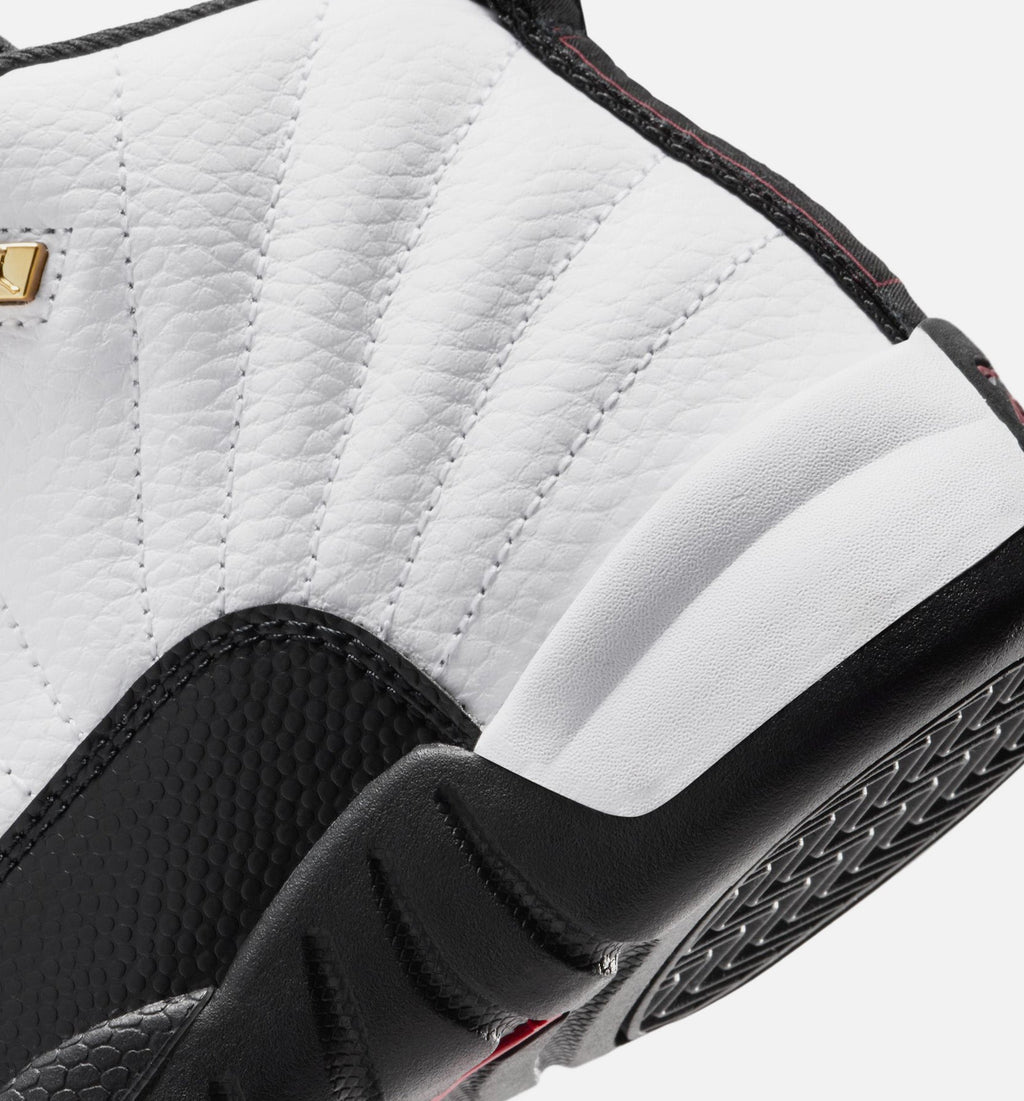 Air Jordan 12 Retro Taxi Preschool Lifestyle Shoes – White/Black/Taxi