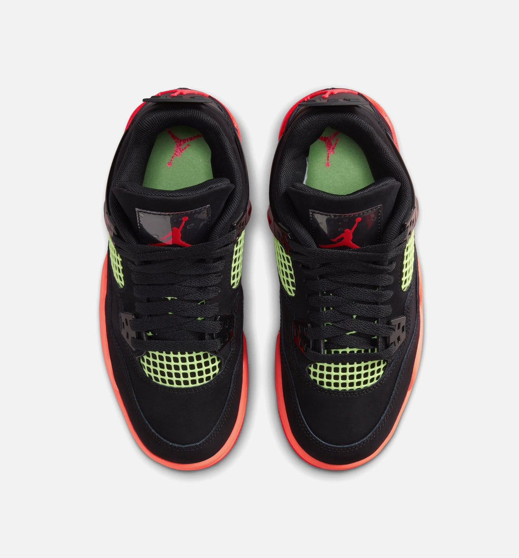 Air Jordan 4 Retro "Black Infrared 23" Grade School Lifestyle Shoes – Black/Infrared 23/Bright Mango
