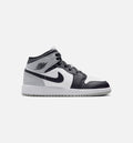 Air Jordan 1 Mid "Light Smoke Grey" Grade School Lifestyle Shoes – White/Light Smoke Grey/Black