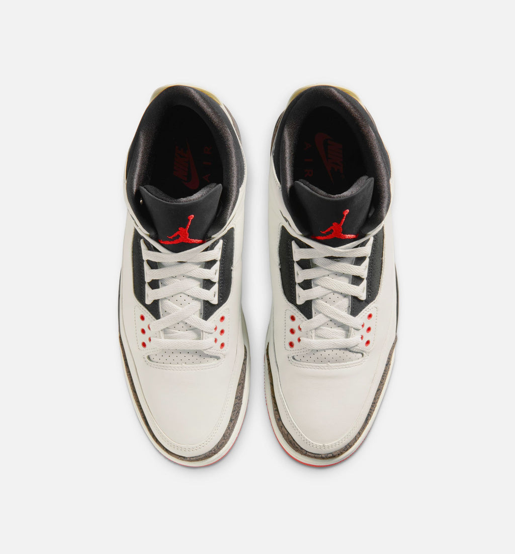 Air Jordan 3 Retro "Sail and University Red" Men's Lifestyle Shoes – Sail/Black/University Red/Pale Ivory