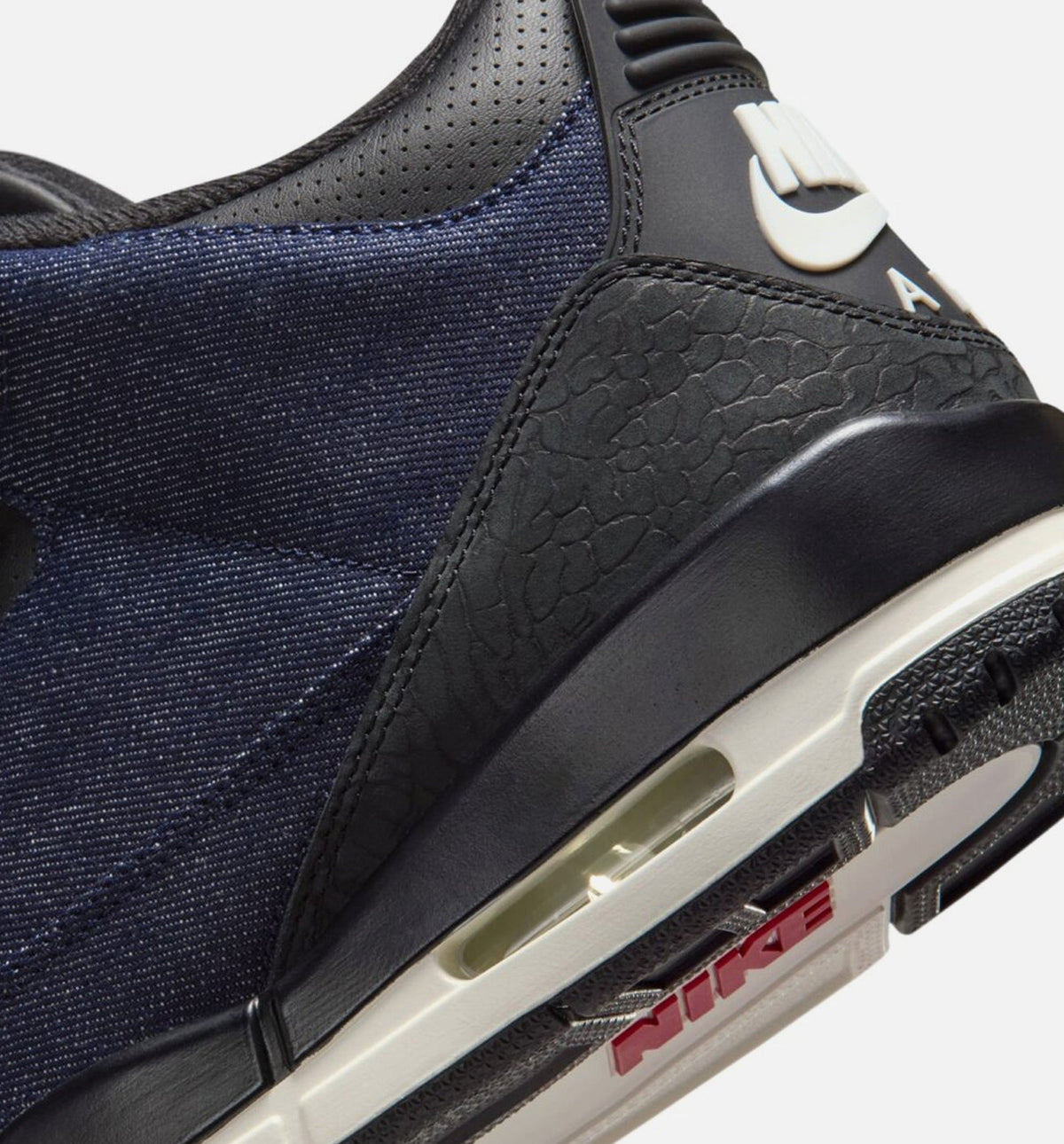 Air Jordan 3 x Levi's Indigo and Gym Red Men's Lifestyle Shoes – Denim/Black/Sail