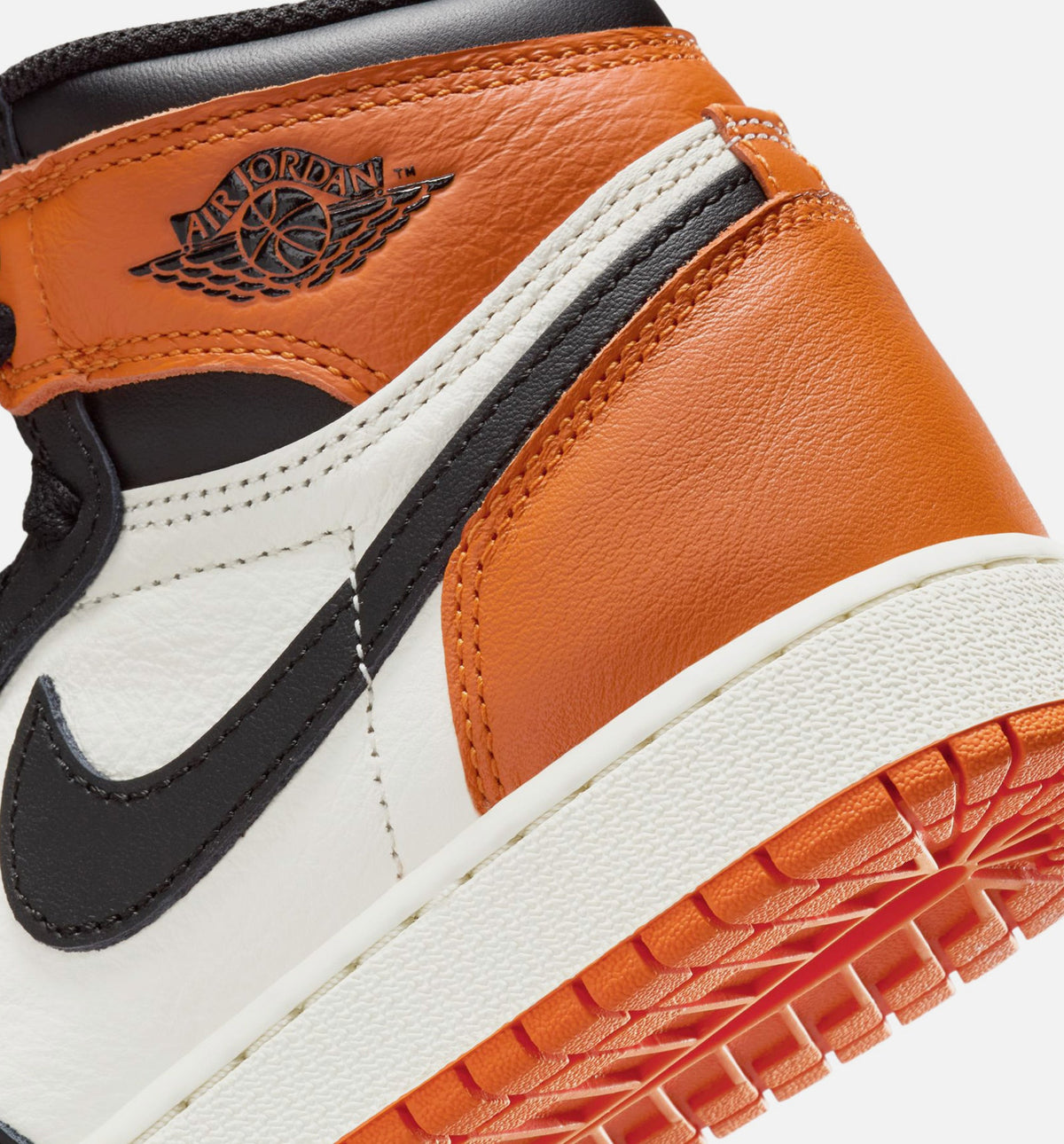 Air Jordan 1 Retro High OG "Shattered Backboard" Grade School Lifestyle Shoes – Black/Sail/Starfish