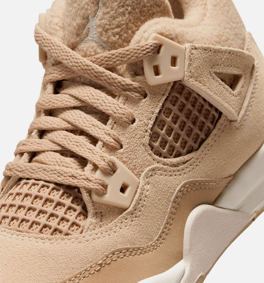 Air Jordan 4 Retro "Cozy Girl" Preschool Lifestyle Shoes – Hemp/Light Orewood Brown