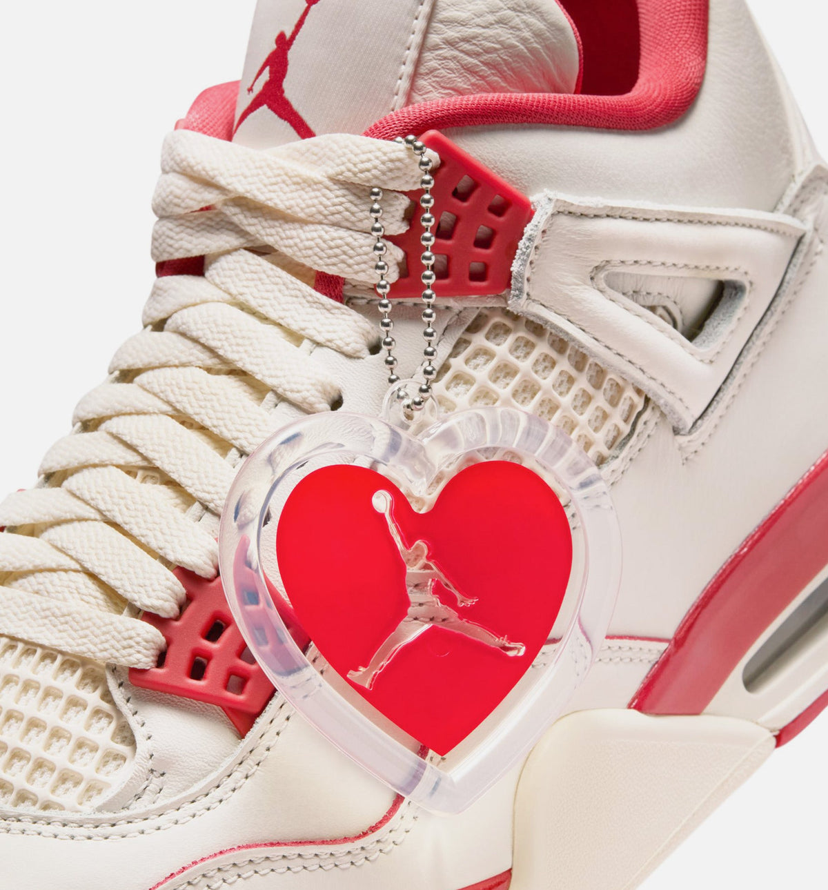 Air Jordan 4 Retro "Valentine's Day" Women's Lifestyle Shoes – Pale Ivory/Sierra Red/Tough Red