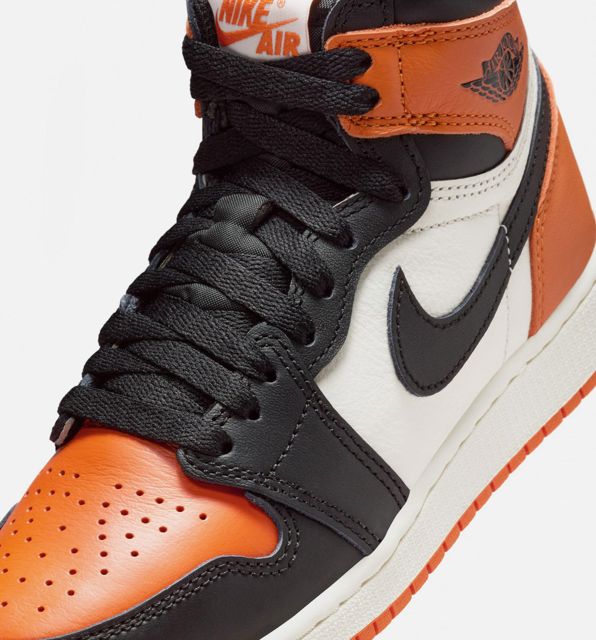 Air Jordan 1 Retro High OG "Shattered Backboard" Grade School Lifestyle Shoes – Black/Sail/Starfish