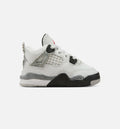 Air Jordan 4 Retro "White Cement" Infant/Toddler Lifestyle Shoes – Summit White/Fire Red/Cement Grey/Black