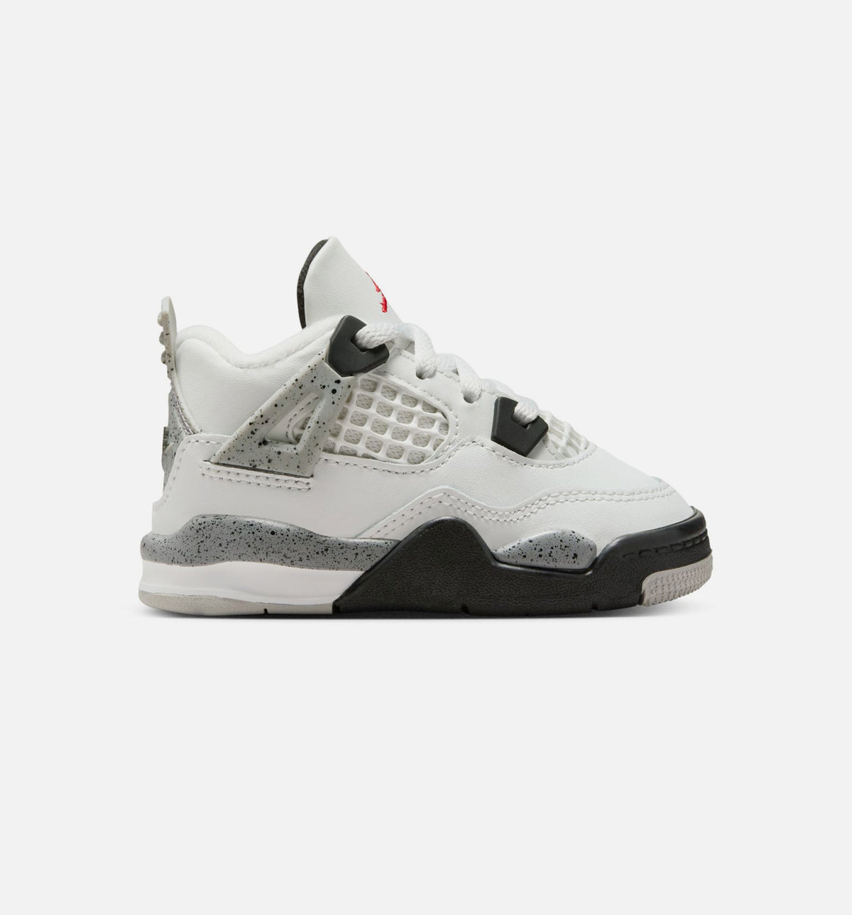 Air Jordan 4 Retro "White Cement" Infant/Toddler Lifestyle Shoes – Summit White/Fire Red/Cement Grey/Black