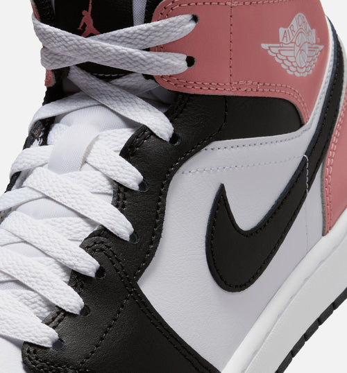 Air Jordan 1 Mid "Rust Pink" Men's Lifestyle Shoes – White/Rust Pink/Black