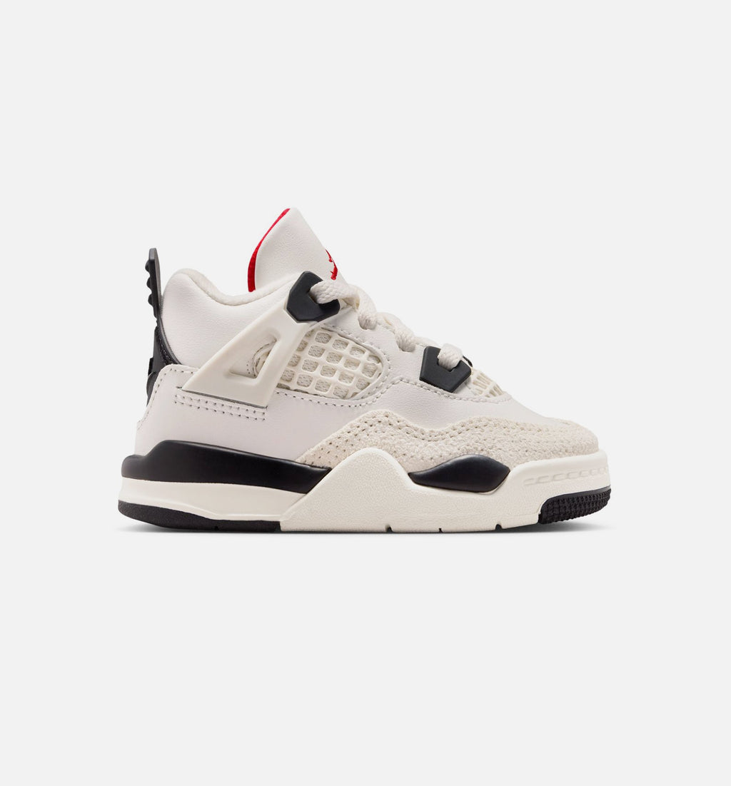 Air Jordan 4 Retro "Flight Club" Infant/Toddler Lifestyle Shoes – Sail/Black/University Red
