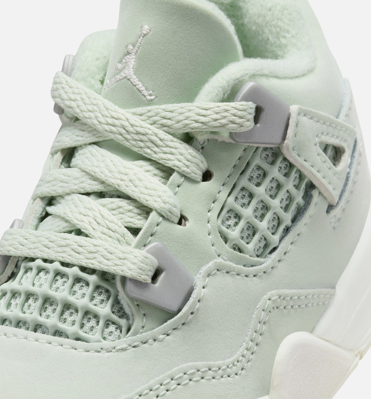 Air Jordan 4 Retro "Abundance" Infant/Toddler Lifestyle Shoes – Seafoam/Sail/Metallic Silver