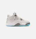 Air Jordan 4 Retro "Blue Chill" Preschool Lifestyle Shoes – Photon Dust/Blue Chill/Flat Pewter/White/Blue Tint