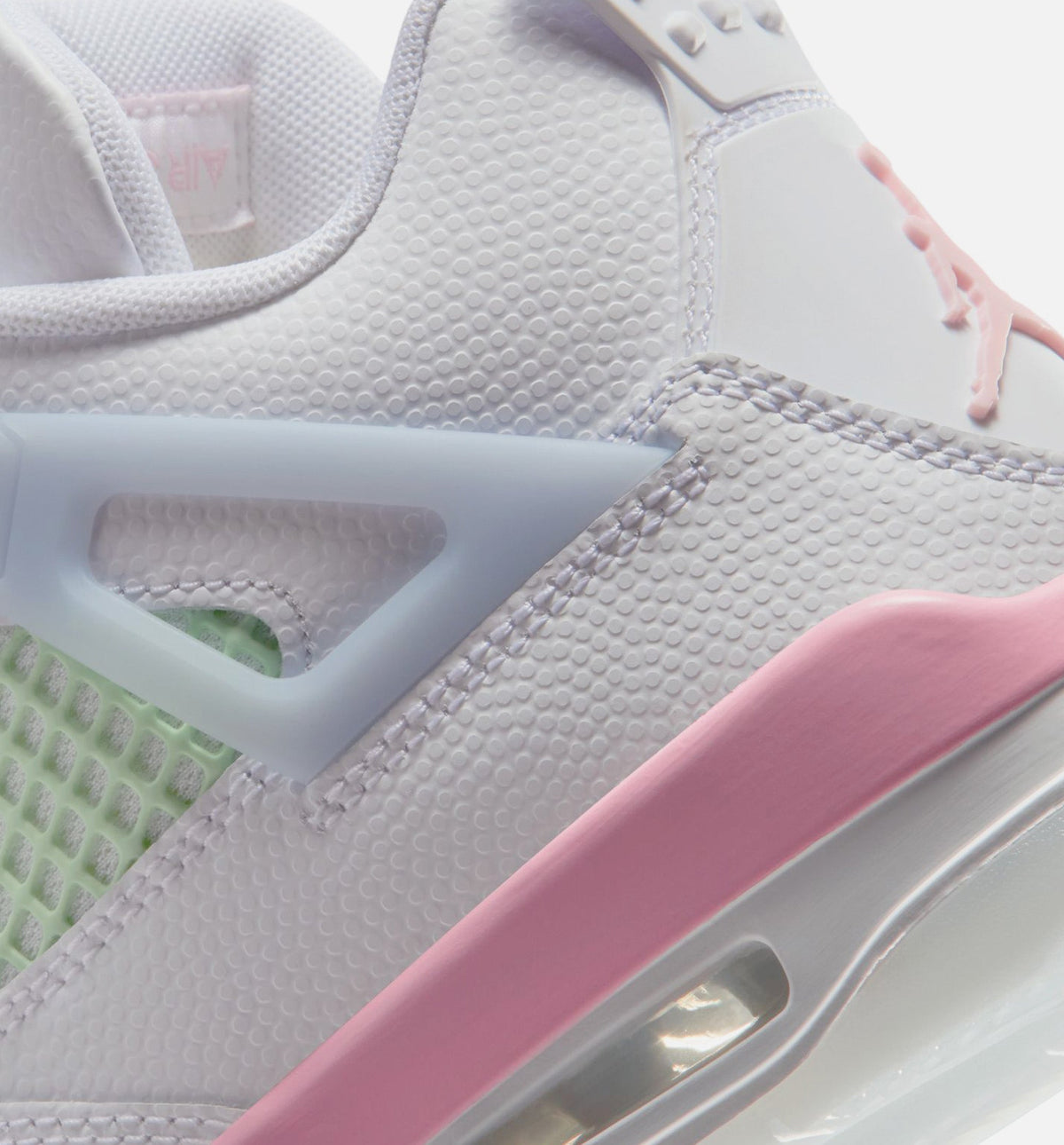Air Jordan 4 Retro "Medium Soft Pink" Grade School Lifestyle Shoes – White/Medium Soft Pink/Half Blue