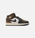 Air Jordan 1 Mid "Palomino" Grade School Lifestyle Shoes – Black/Phantom/Palomino/University Red