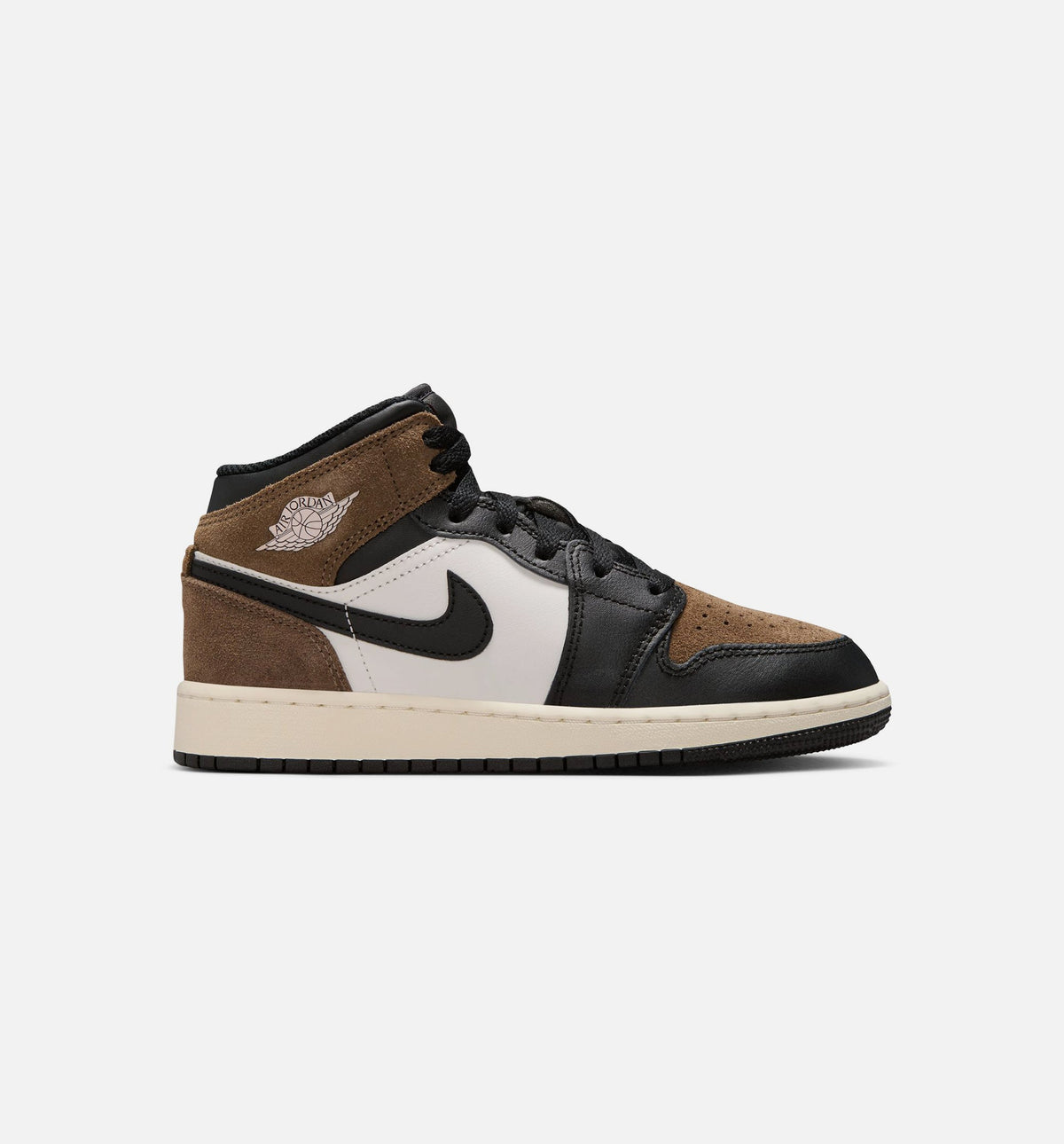 Air Jordan 1 Mid "Palomino" Grade School Lifestyle Shoes – Black/Phantom/Palomino/University Red