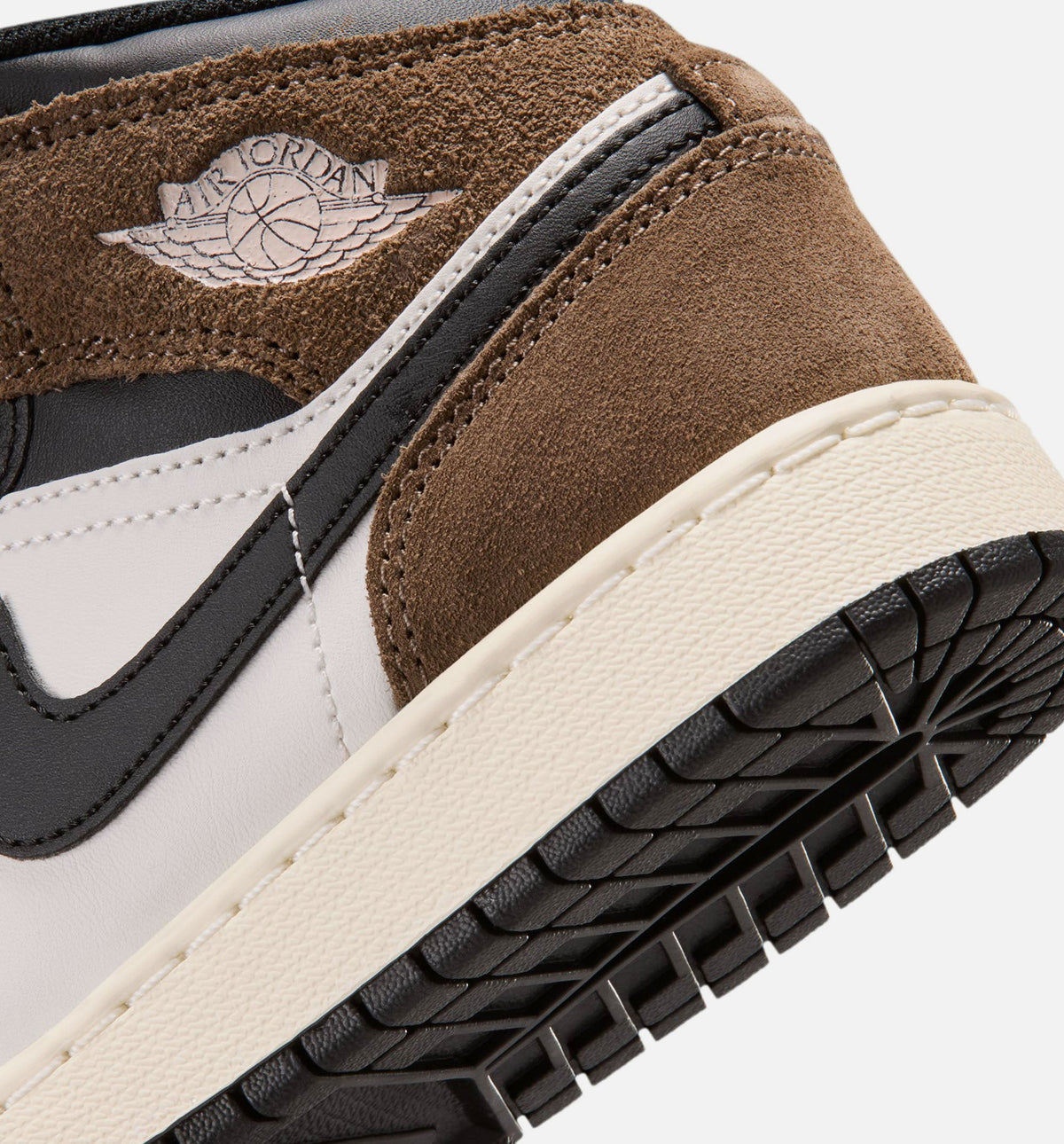 Air Jordan 1 Mid "Palomino" Grade School Lifestyle Shoes – Black/Phantom/Palomino/University Red