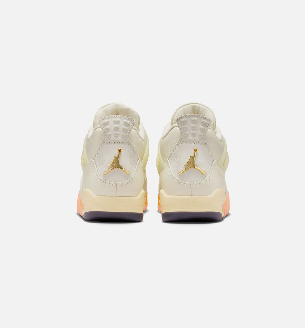 Air Jordan 4 Retro "Birds of Paradise" Women's Lifestyle Shoes – Coconut Milk/Metallic Gold/Muslin/Bright Mango/Sundial/Black