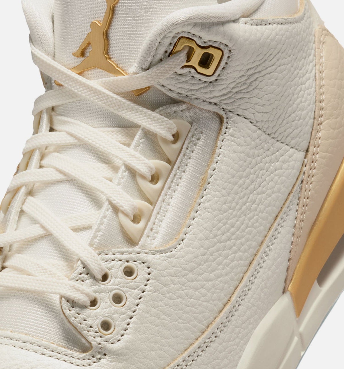 Air Jordan 3 Retro Women's Lifestyle Shoes – Sail/Team Gold/Pale Ivory/Metallic Gold Ice