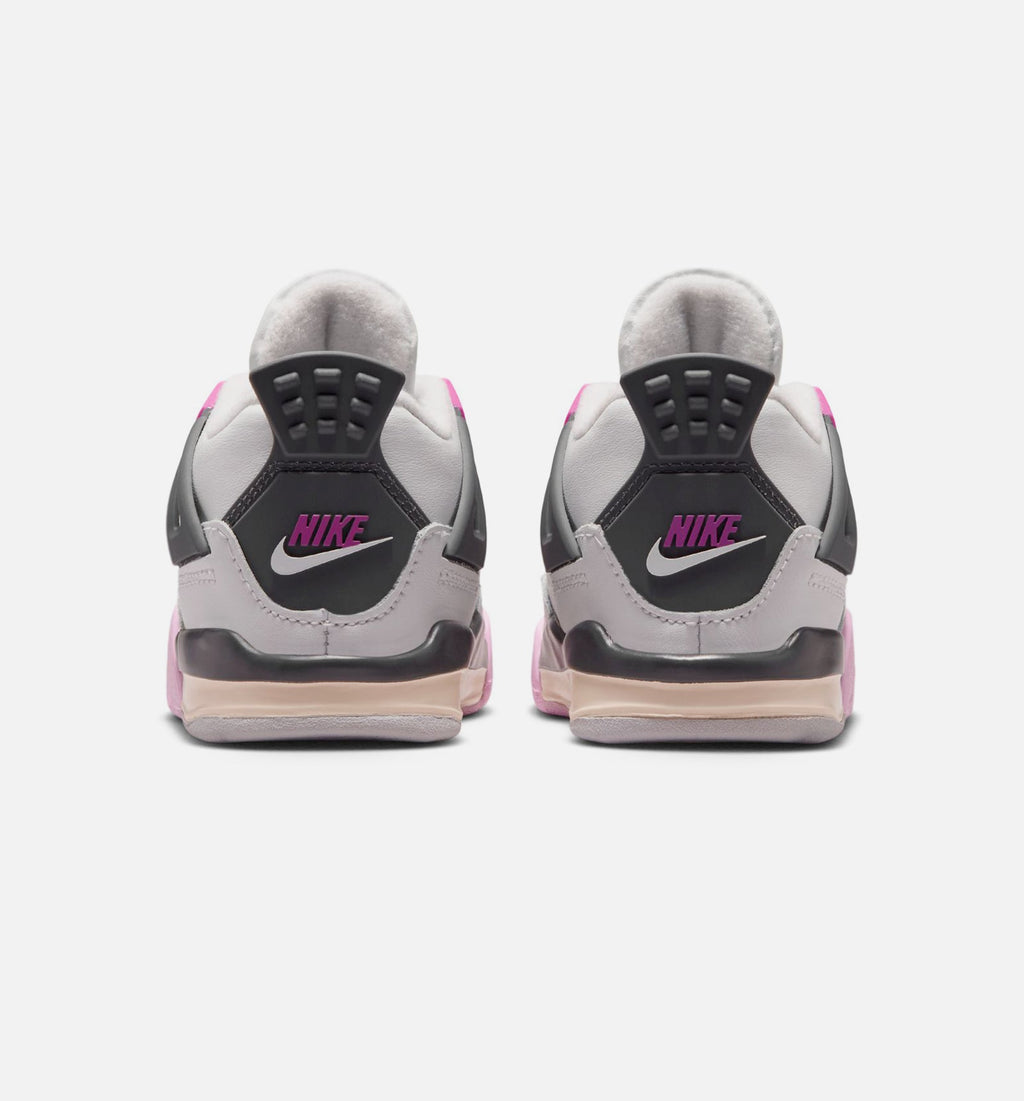 Air Jordan 4 Retro "Comic" Infant/Toddler Lifestyle Shoes – Off White/Fire Pink/Anthracite
