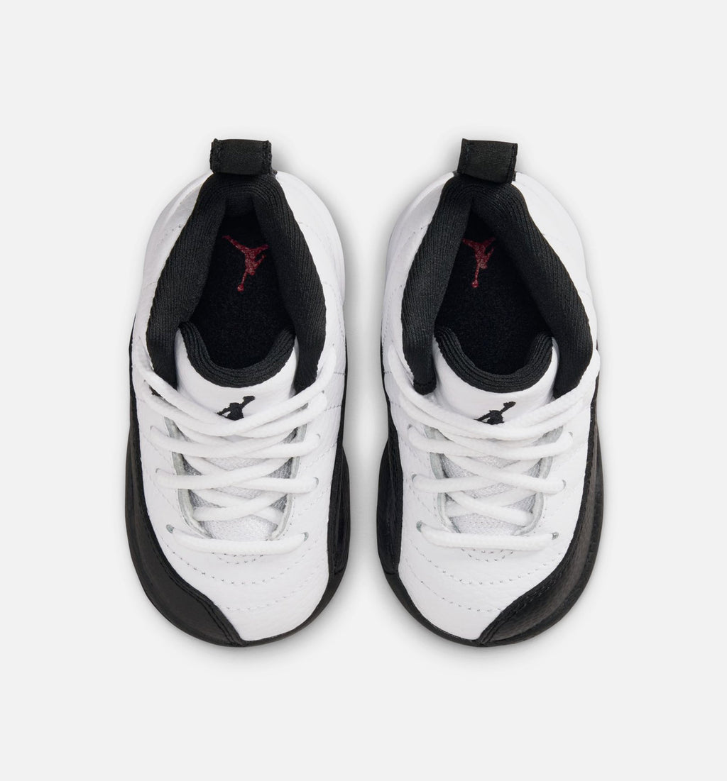 Air Jordan 12 Retro Taxi Infant/Toddler Lifestyle Shoes – White/Black/Taxi