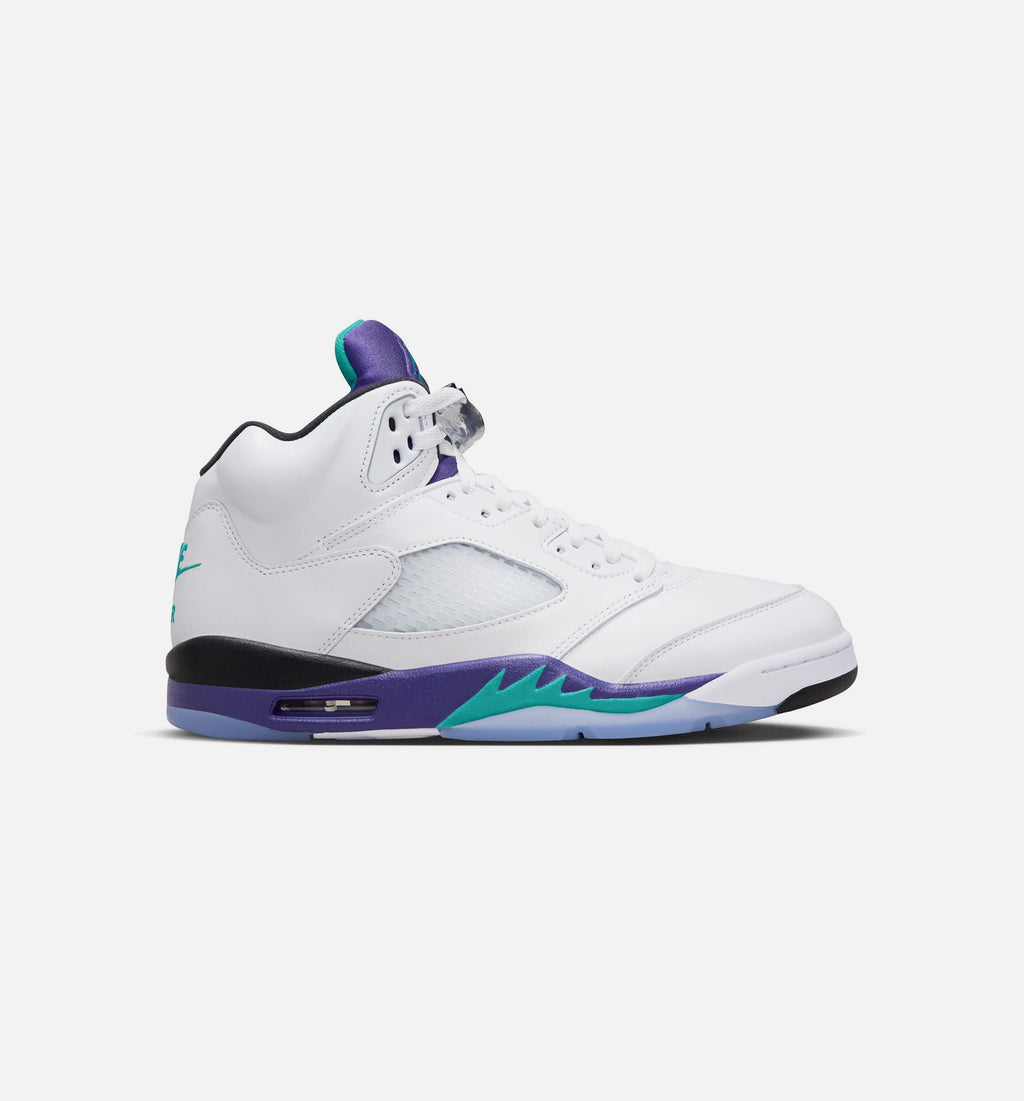 Air Jordan 5 Retro "Grape" Men's Lifestyle Shoes – White/New Emerald/Grape Ice/Black
