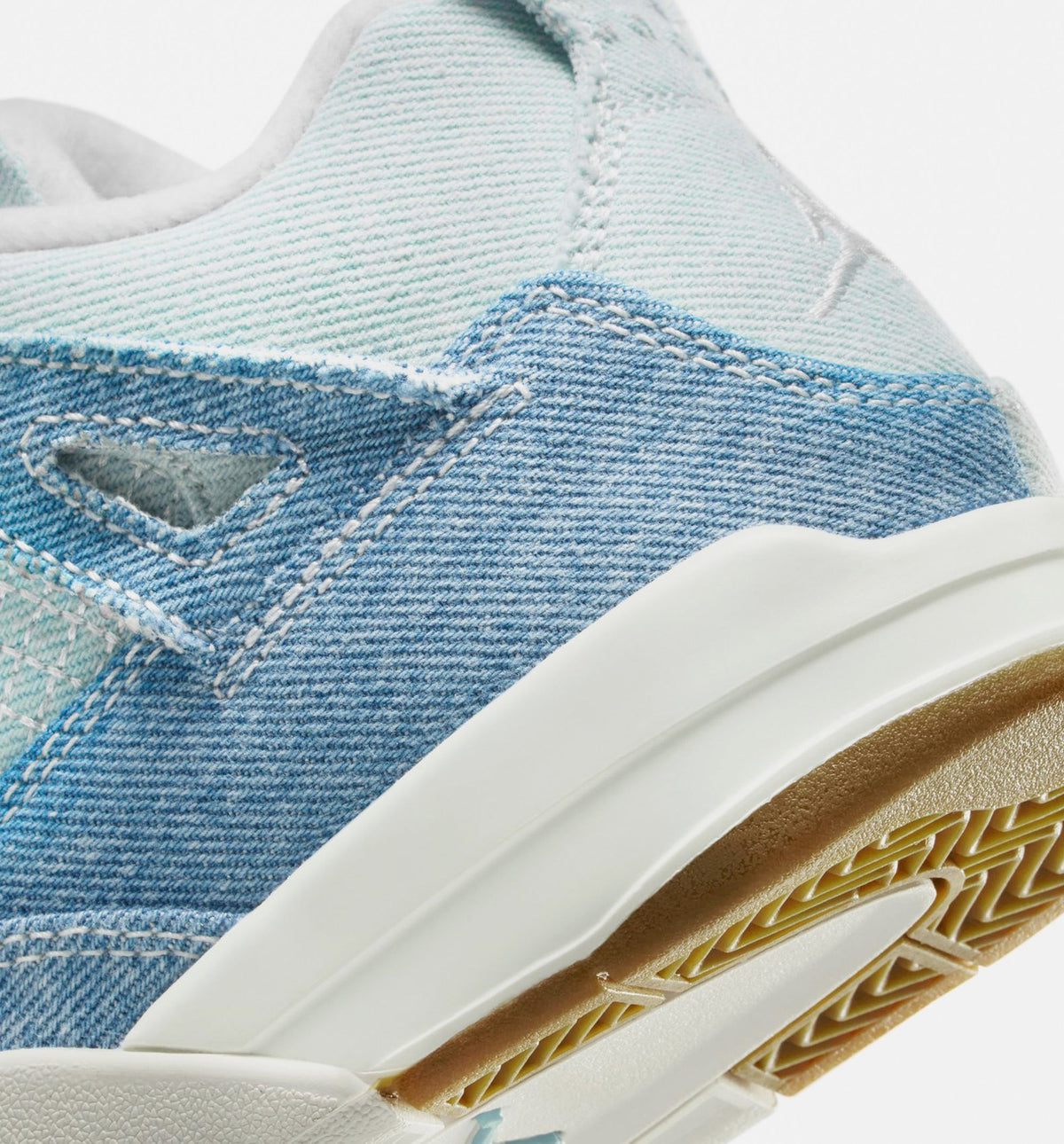 Air Jordan 4 Retro "Worn Blue" Preschool Lifestyle Shoes – Sail/Worn Blue/Metallic Gold