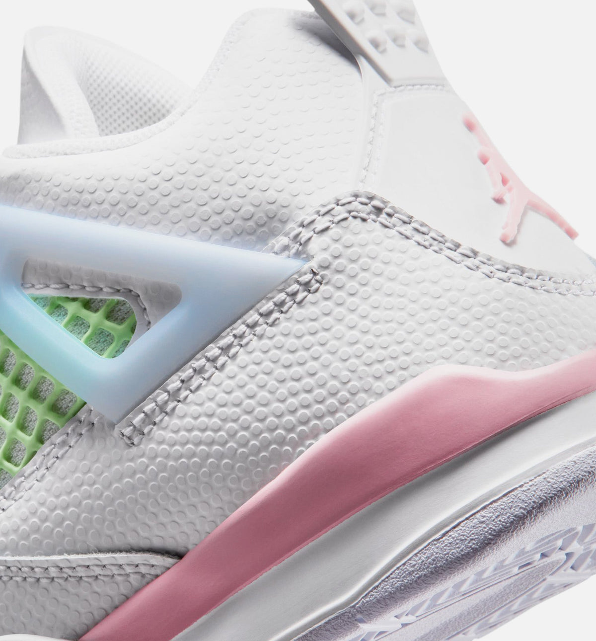Air Jordan 4 Retro "Medium Soft Pink" Preschool Lifestyle Shoes – White/Medium Soft Pink/Half Blue