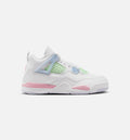 Air Jordan 4 Retro "Medium Soft Pink" Preschool Lifestyle Shoes – White/Medium Soft Pink/Half Blue