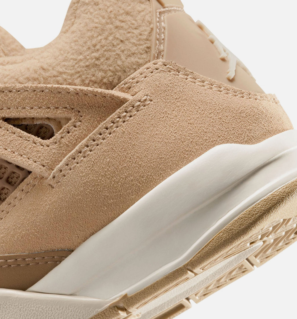 Air Jordan 4 Retro "Cozy Girl" Preschool Lifestyle Shoes – Hemp/Light Orewood Brown