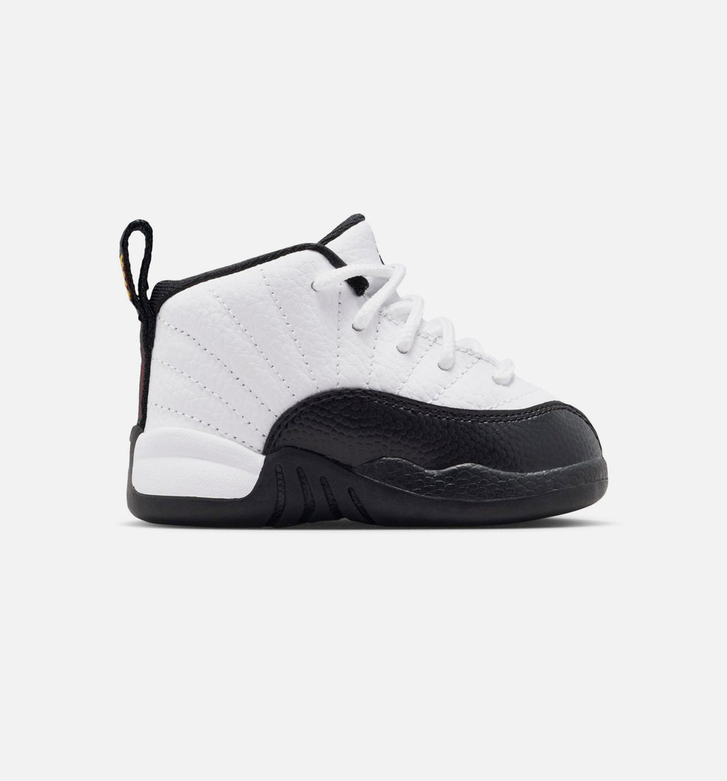 Air Jordan 12 Retro Taxi Infant/Toddler Lifestyle Shoes – White/Black/Taxi