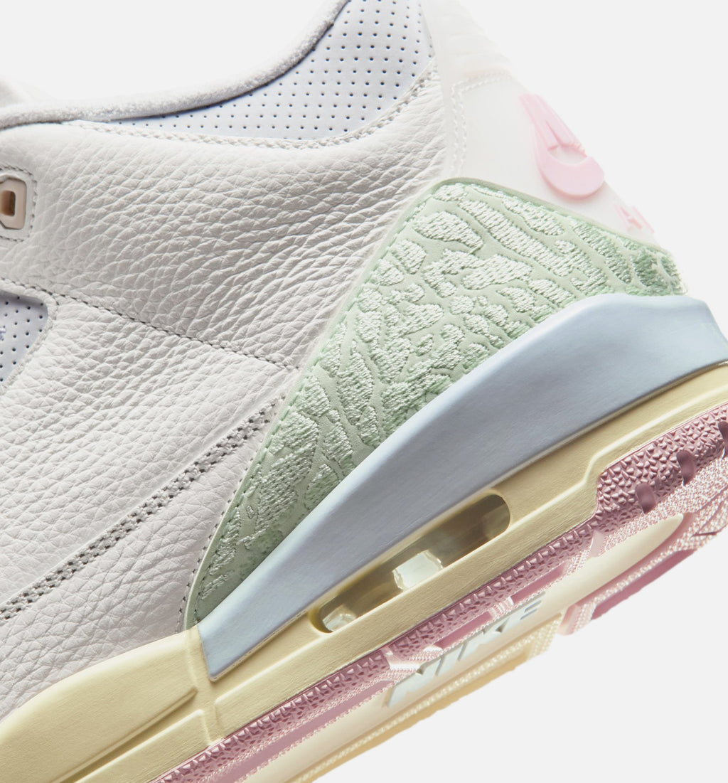 Air Jordan 3 Retro "Sail and Jade Aura" Men's Lifestyle Shoes – Sail/Jade Aura/Aura/Iced Carmine
