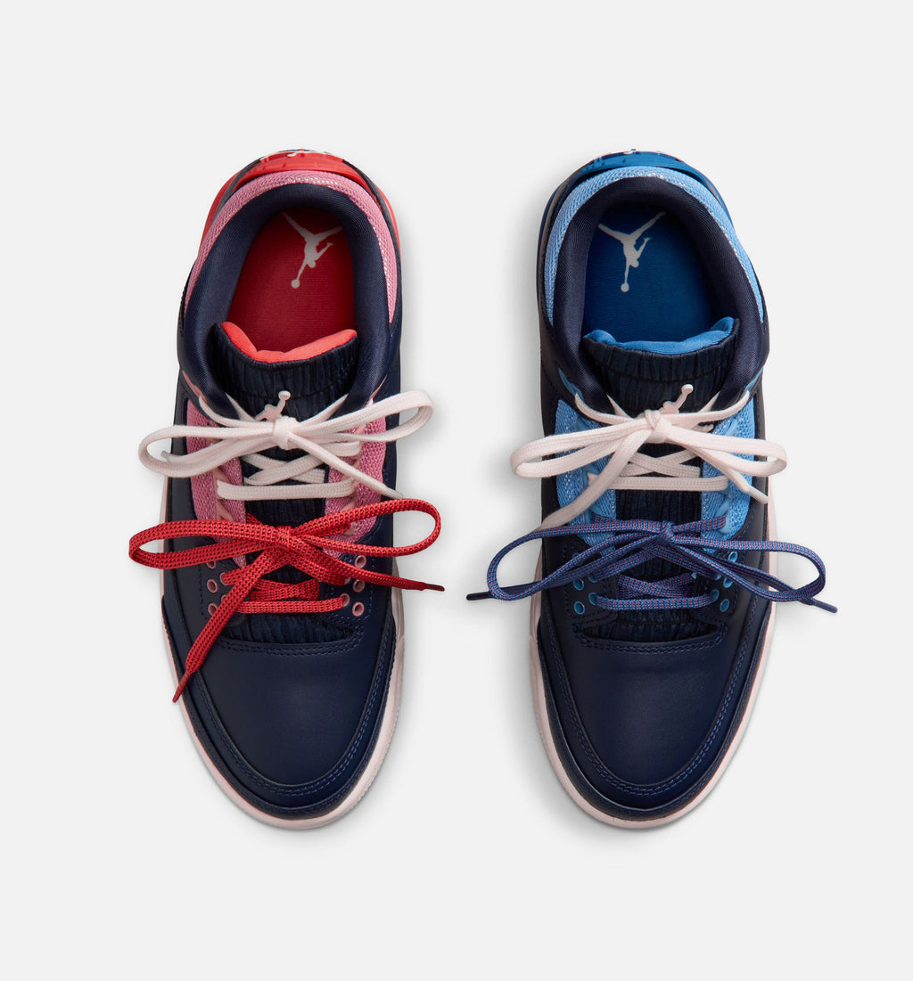 Air Jordan 3 Retro "Sport Renaissance" Women's Lifestyle Shoes – Obsidian/Chalk/Track Red