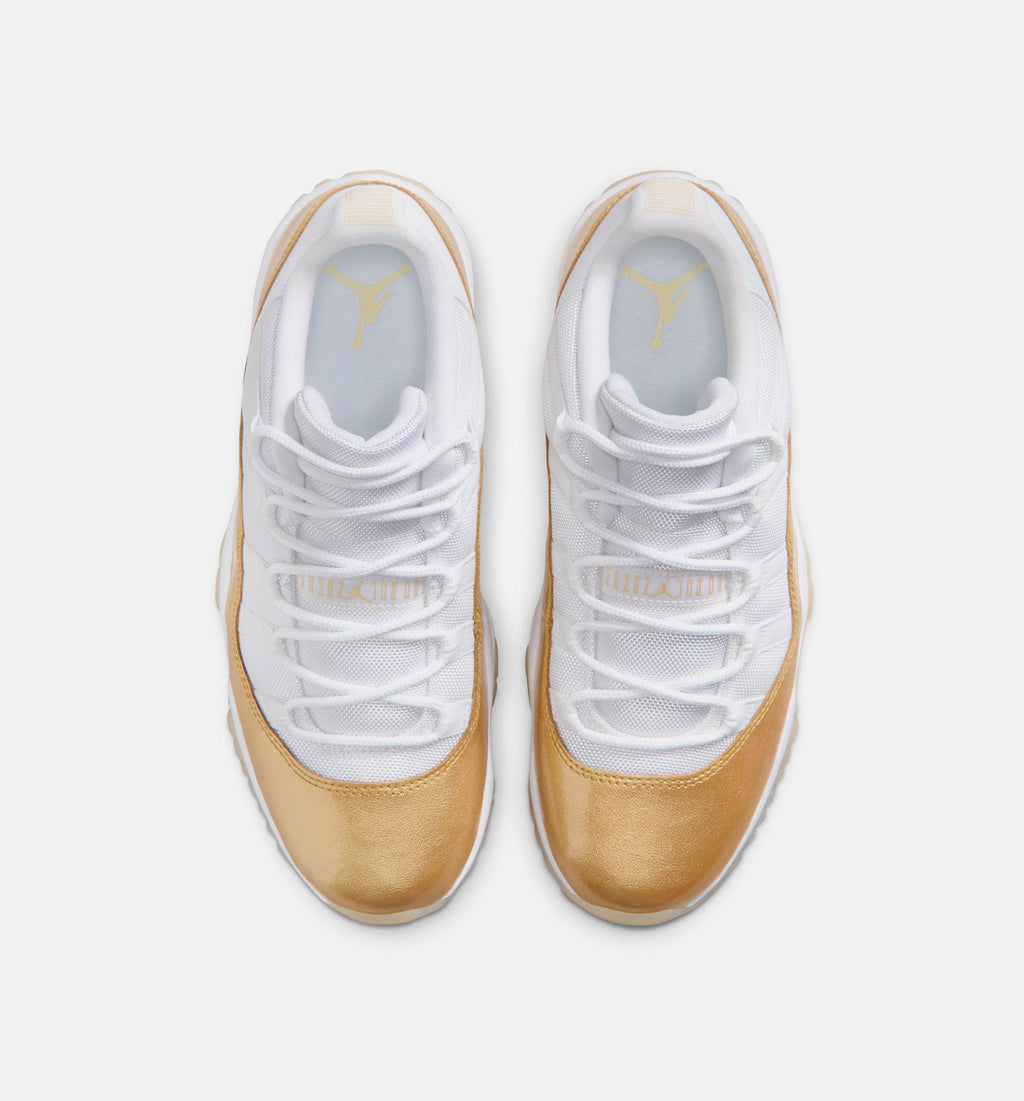 Air Jordan 11 Retro Low Mother's Day Women's Lifestyle Shoes – White/Metallic Gold/Team Gold