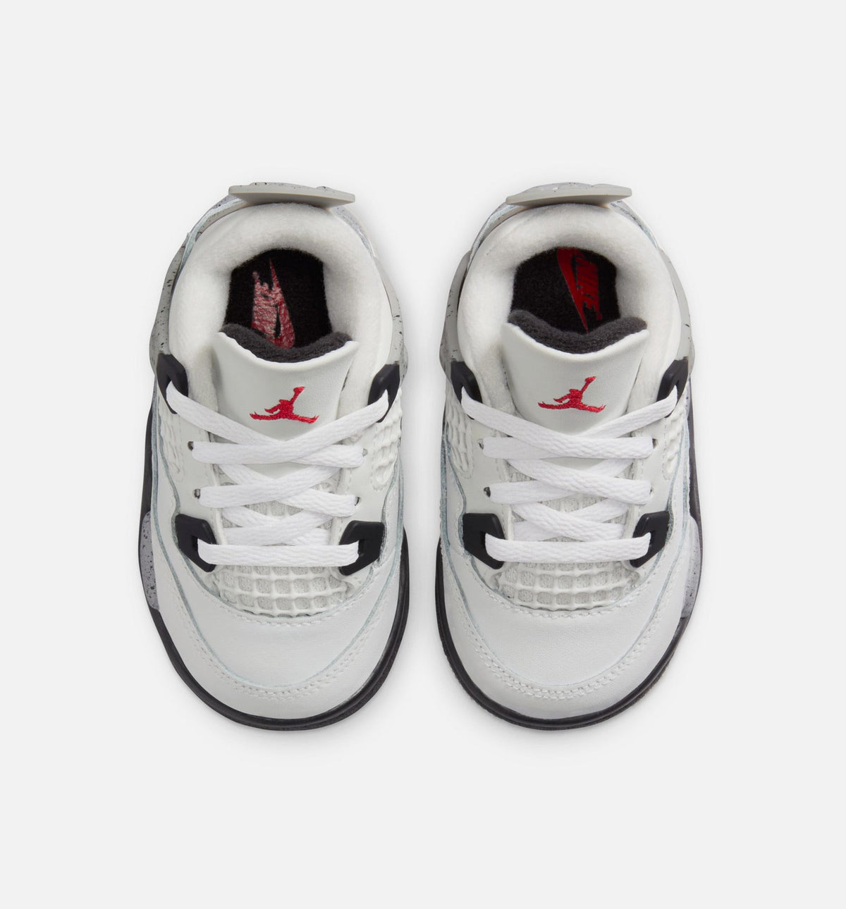 Air Jordan 4 Retro "White Cement" Infant/Toddler Lifestyle Shoes – Summit White/Fire Red/Cement Grey/Black