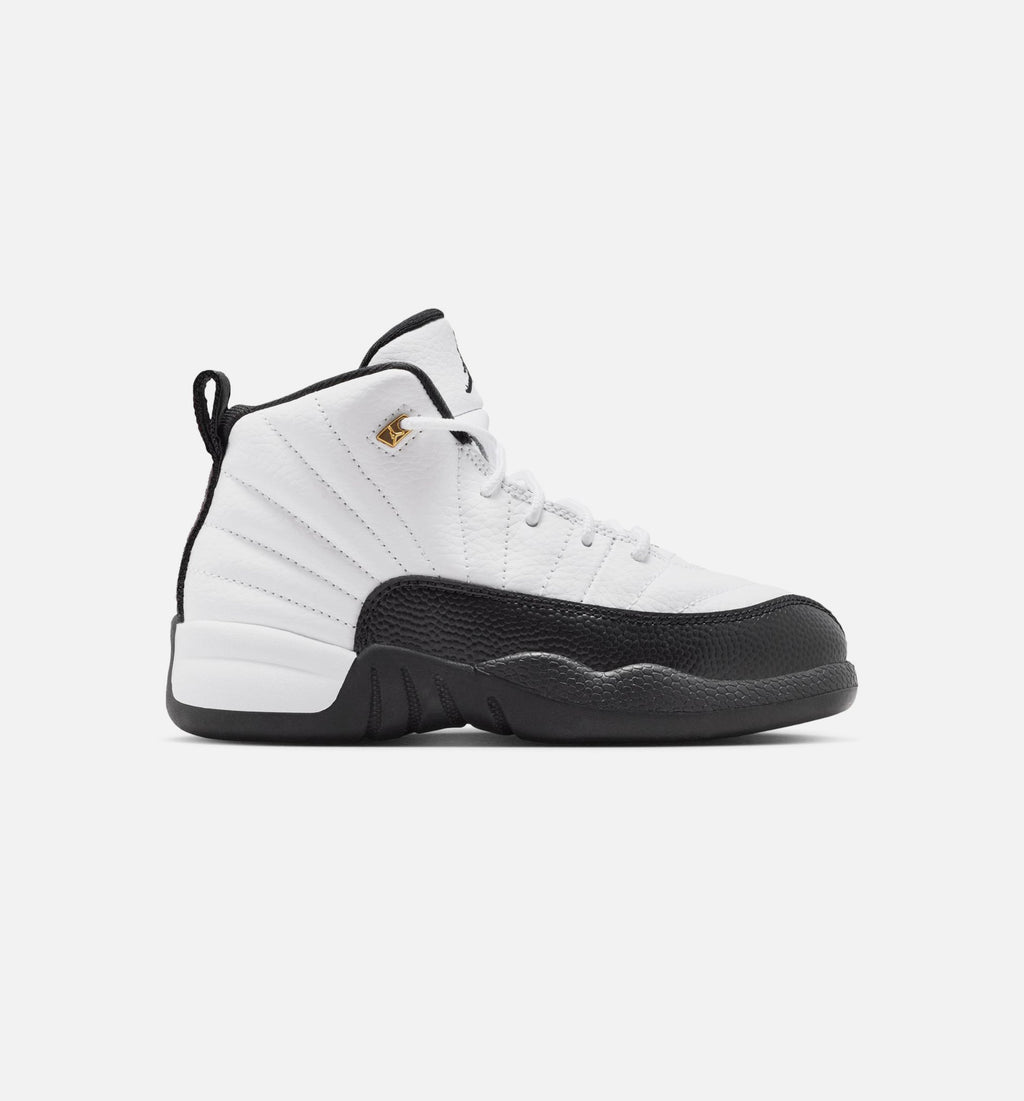 Air Jordan 12 Retro Taxi Preschool Lifestyle Shoes – White/Black/Taxi