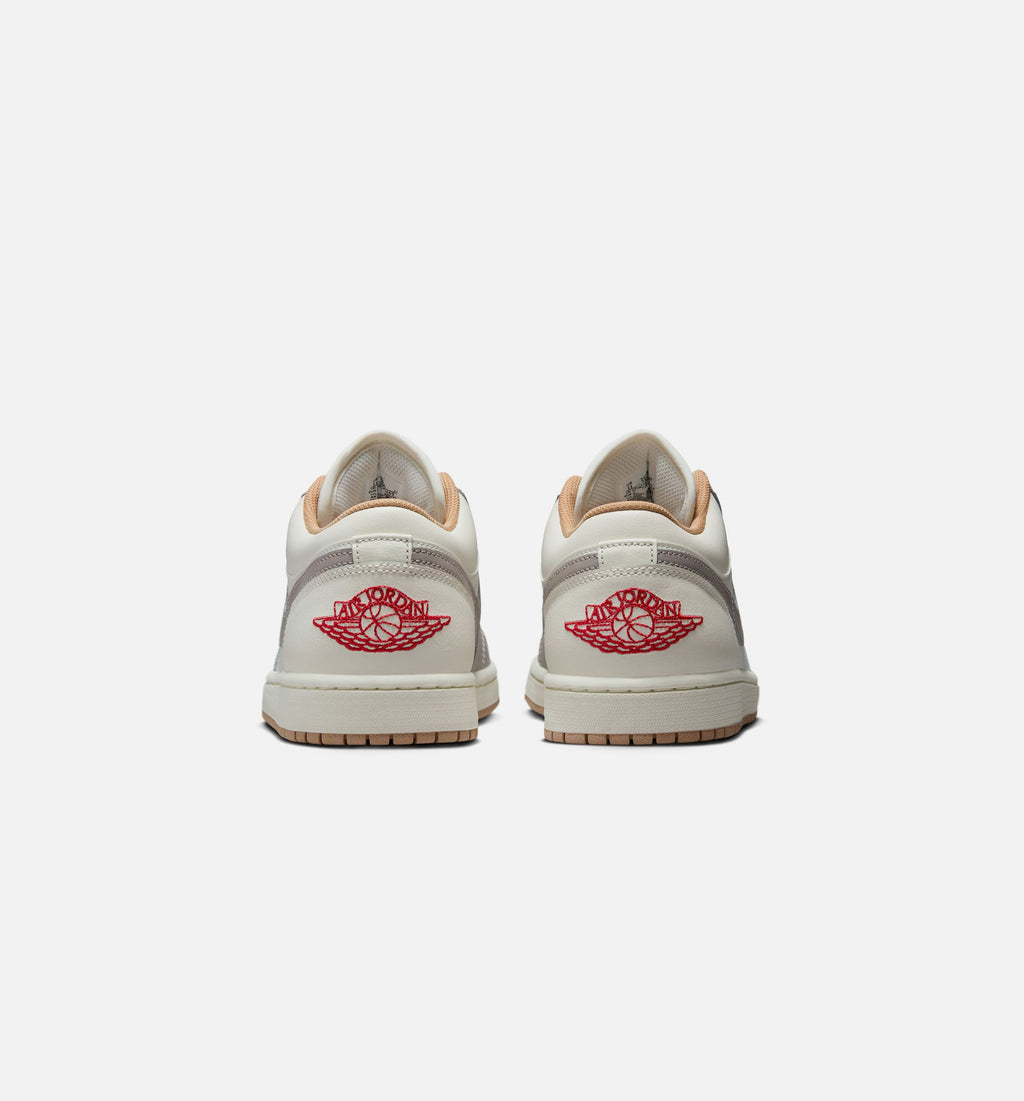 Air Jordan 1 Low Men's Lifestyle Shoes – Sail/Fire Red/College Grey/Hemp