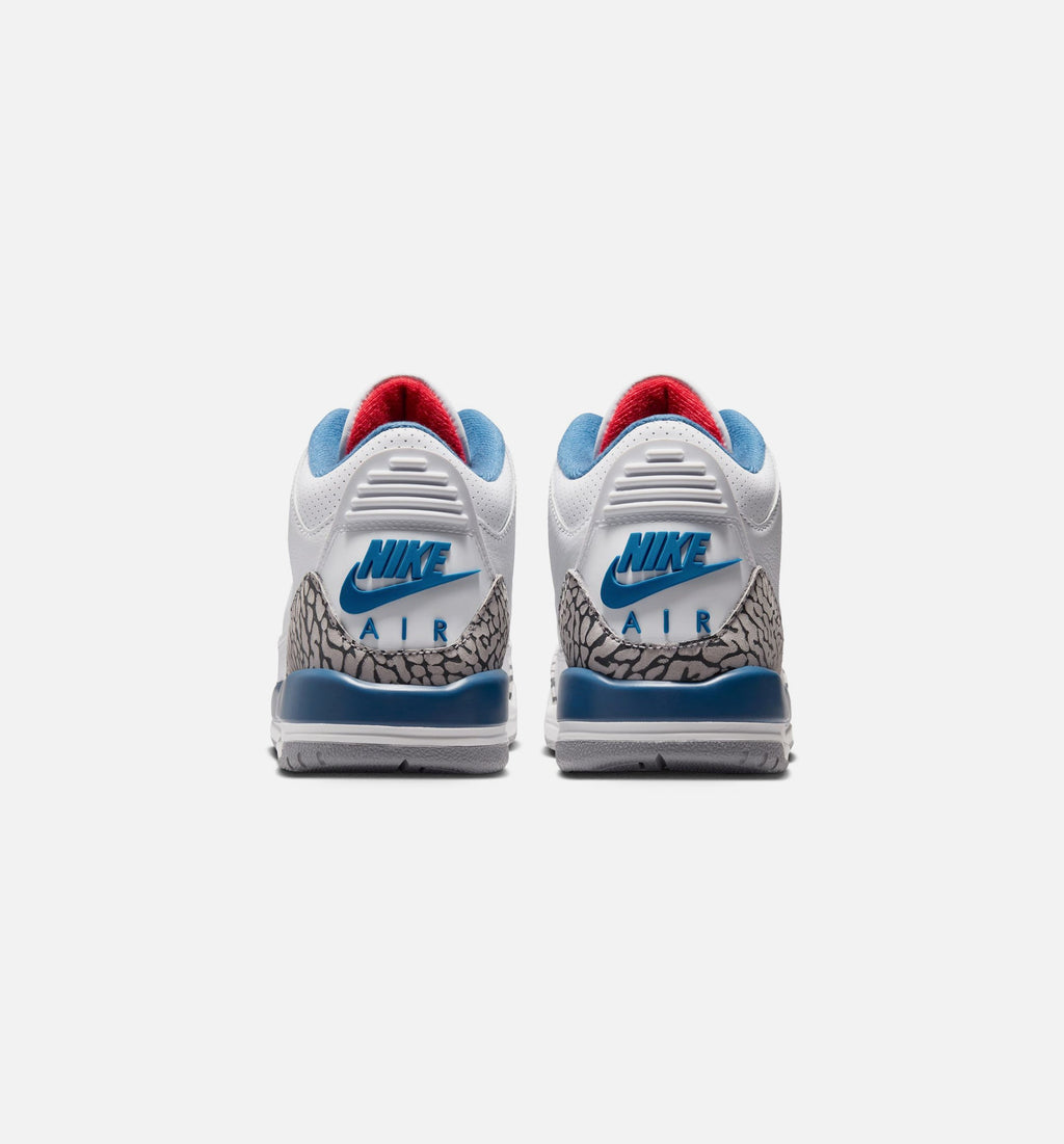 Air Jordan 3 Retro OG "True Blue" Grade School Lifestyle Shoes – White/Fire Red/True Blue