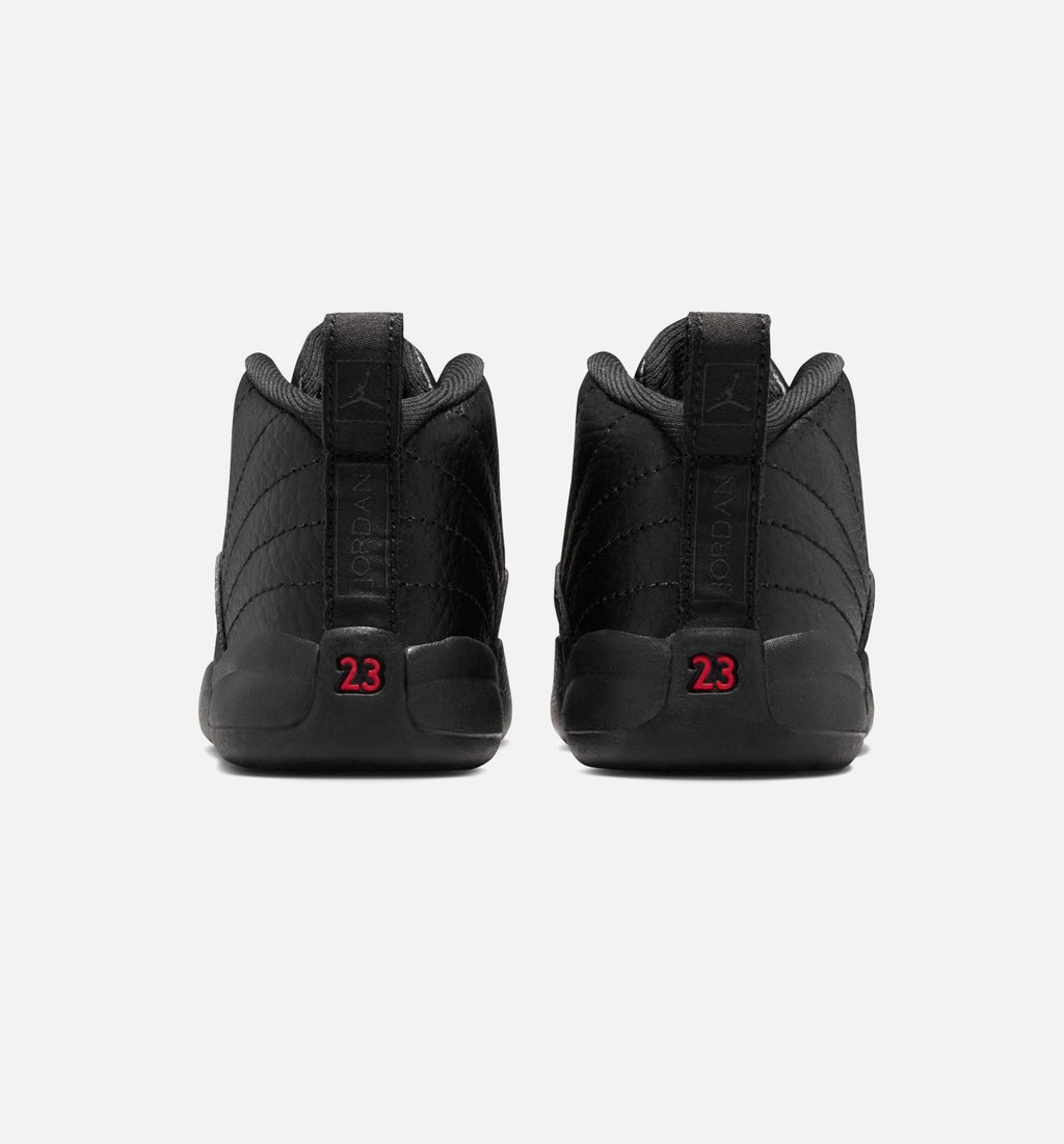 Air Jordan 12 Retro Bloodline Infant/Toddler Lifestyle Shoes – Black/Varsity Red