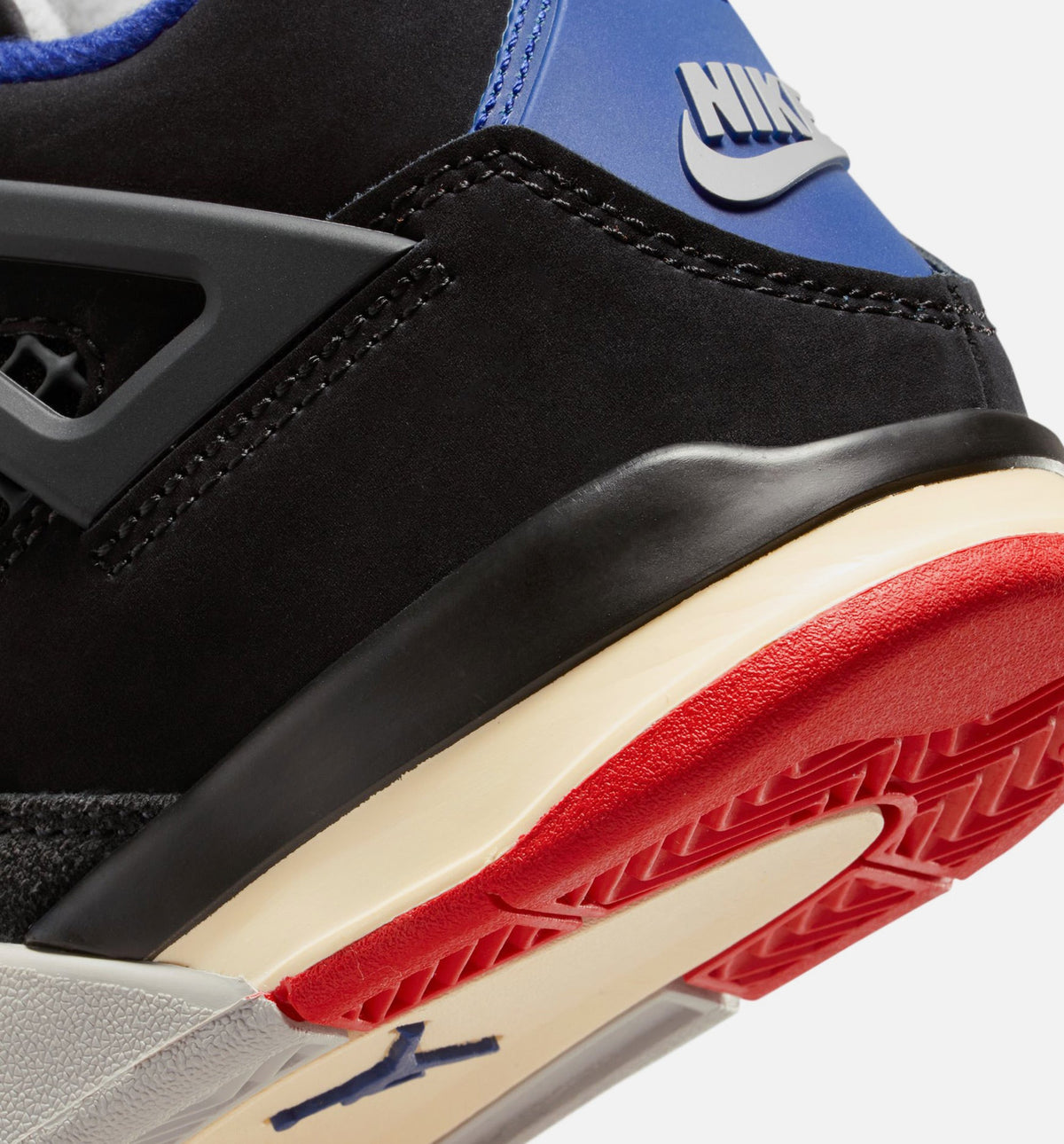 Air Jordan 4 Retro "Rare Air" Preschool Lifestyle Shoes – Black/Fire Red/Deep Royal Blue