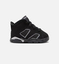 Air Jordan 6 Cap & Gown Infant Toddler Lifestyle Shoes / Black / Reflective Silver